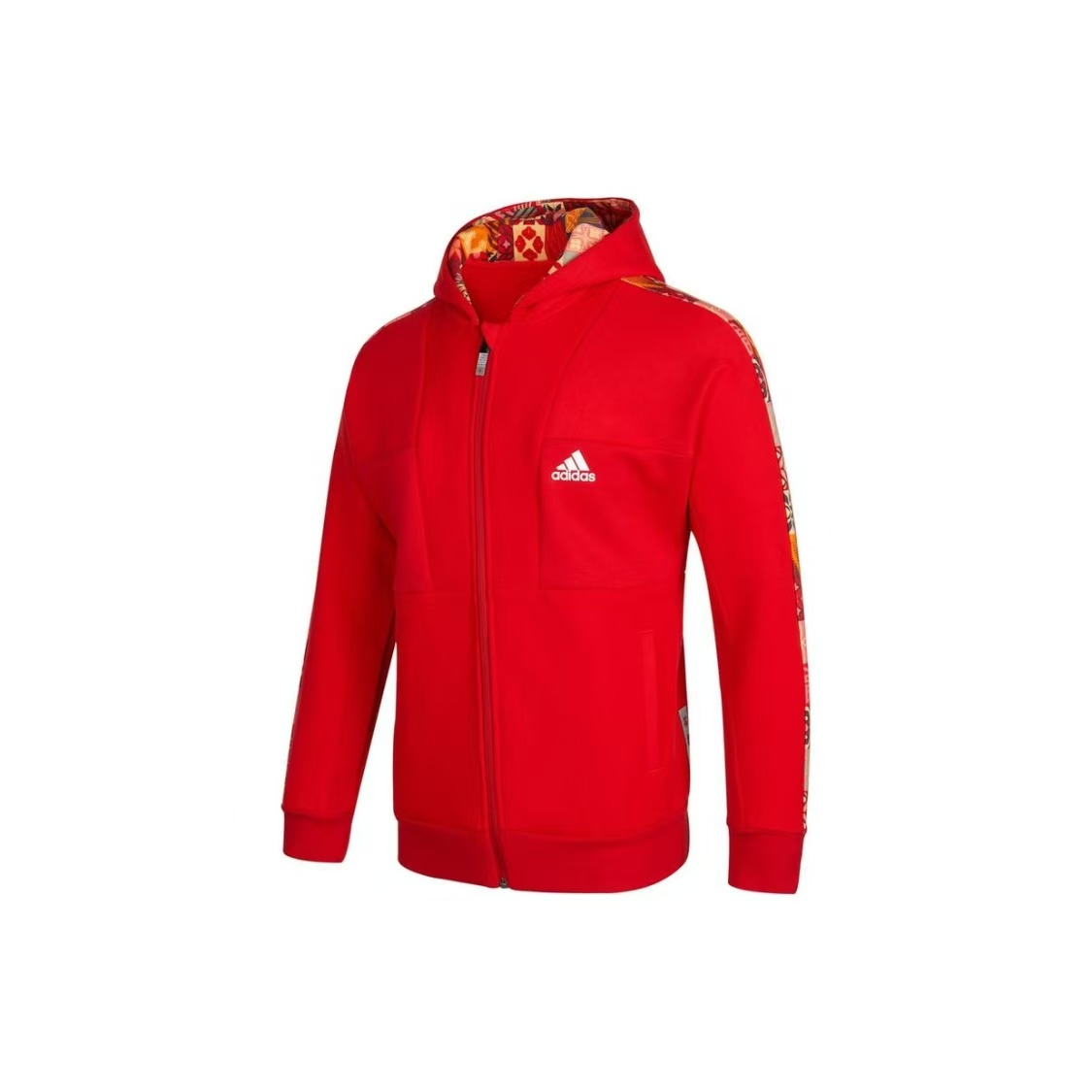adidas夹克 Logo印花休闲运动连帽卫衣男女同款HM7396