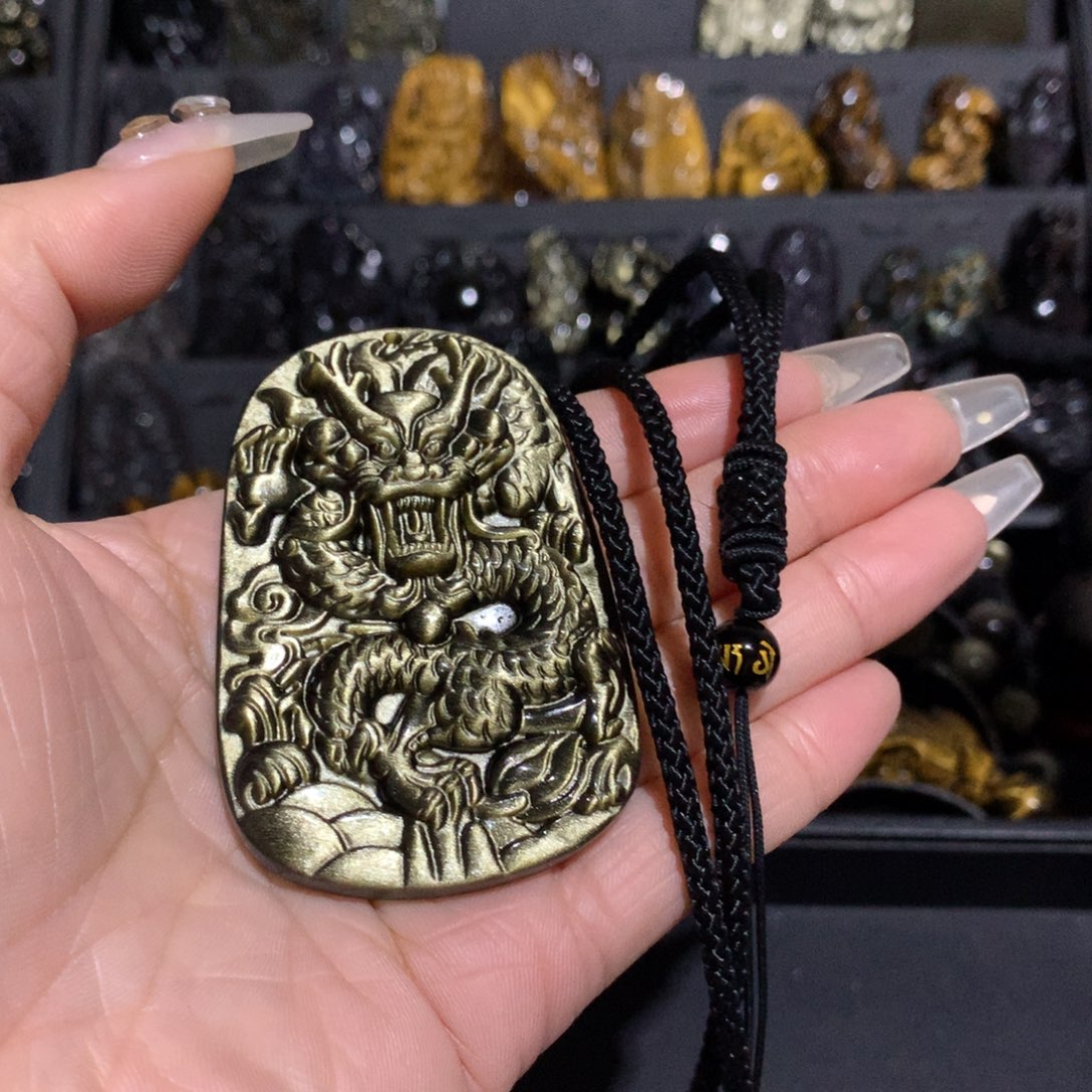 未镶嵌黑曜岩吊坠(赠链)山****）