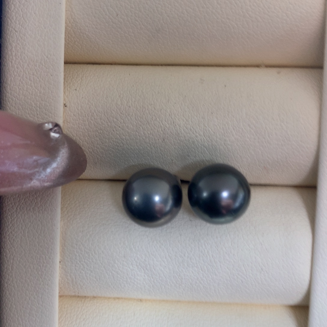 海水珍珠耳饰银S925镶嵌