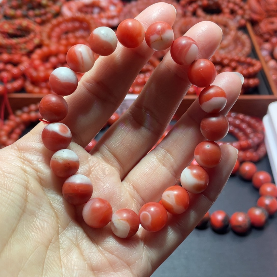南红玛瑙手链未镶嵌