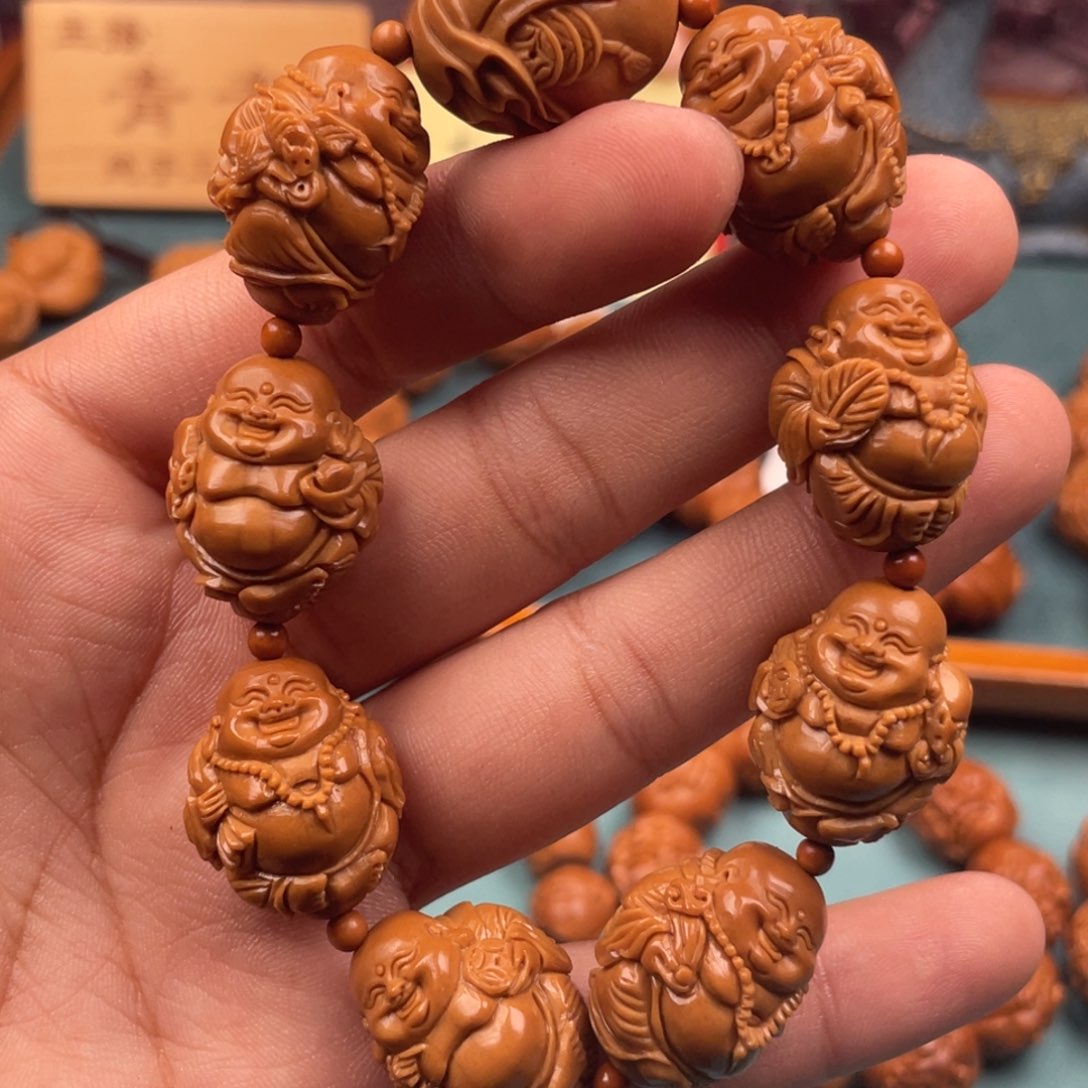 橄榄核手串1.8刘仁义弥勒，水晶
