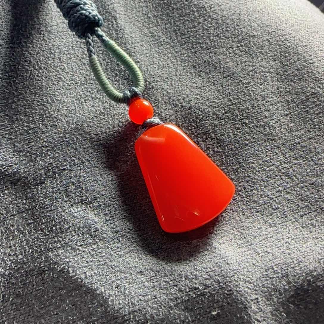 南红玛瑙无事牌未镶嵌