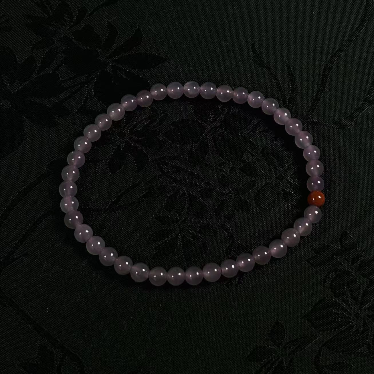 【紫气东来】和田玉烟紫新中式国风手串百搭款手链 多样性发其一 