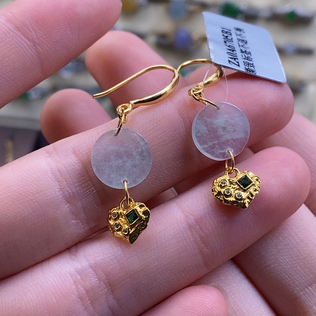 翡翠银S925镶嵌颈饰16436