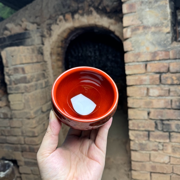 开窑现场牛血红龙凤呈祥主人杯