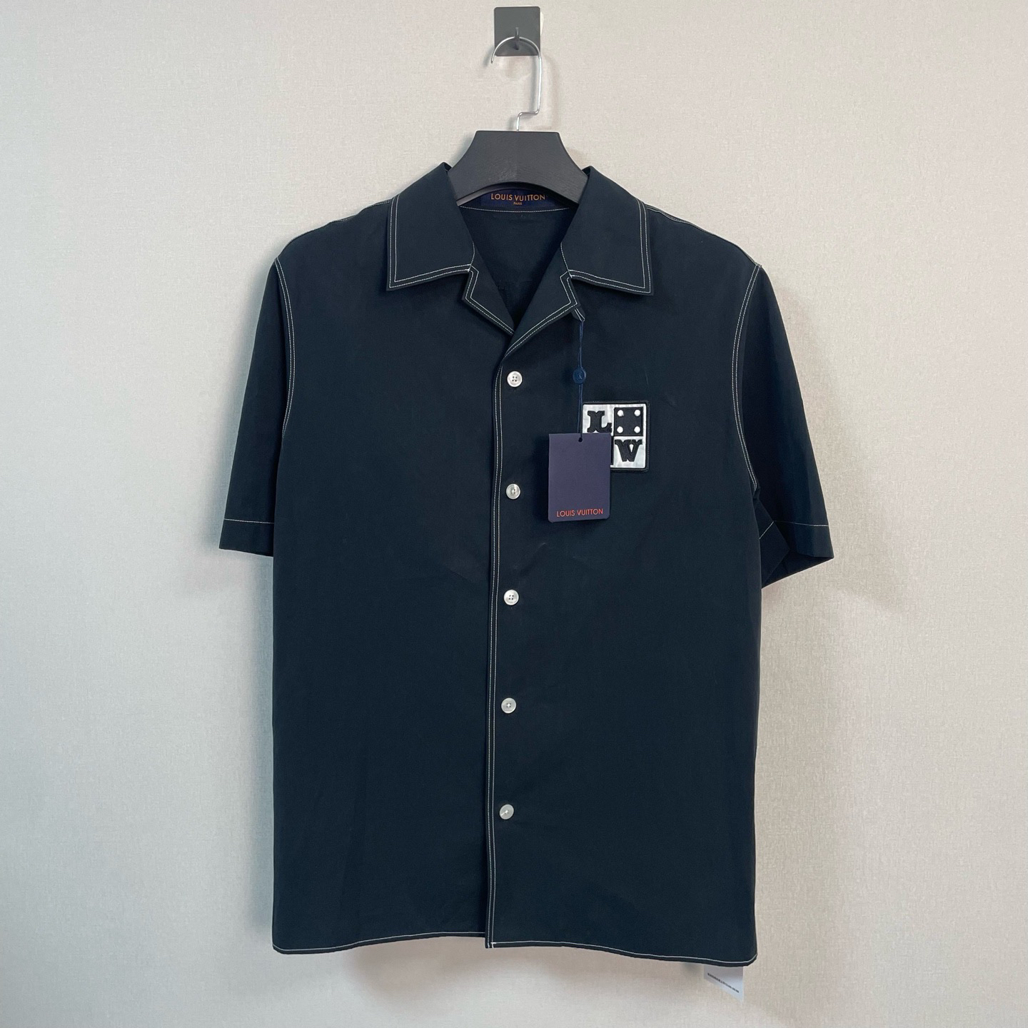 未使用 LouisVuitton/路易威登 SS24字母短袖衬衫/XL码/价13000