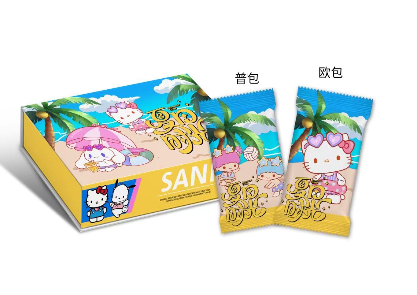 三【吃吃】夏日时光三丽鸥 乖鱼二弹 国卡二创收藏卡牌盲盒（代拆）