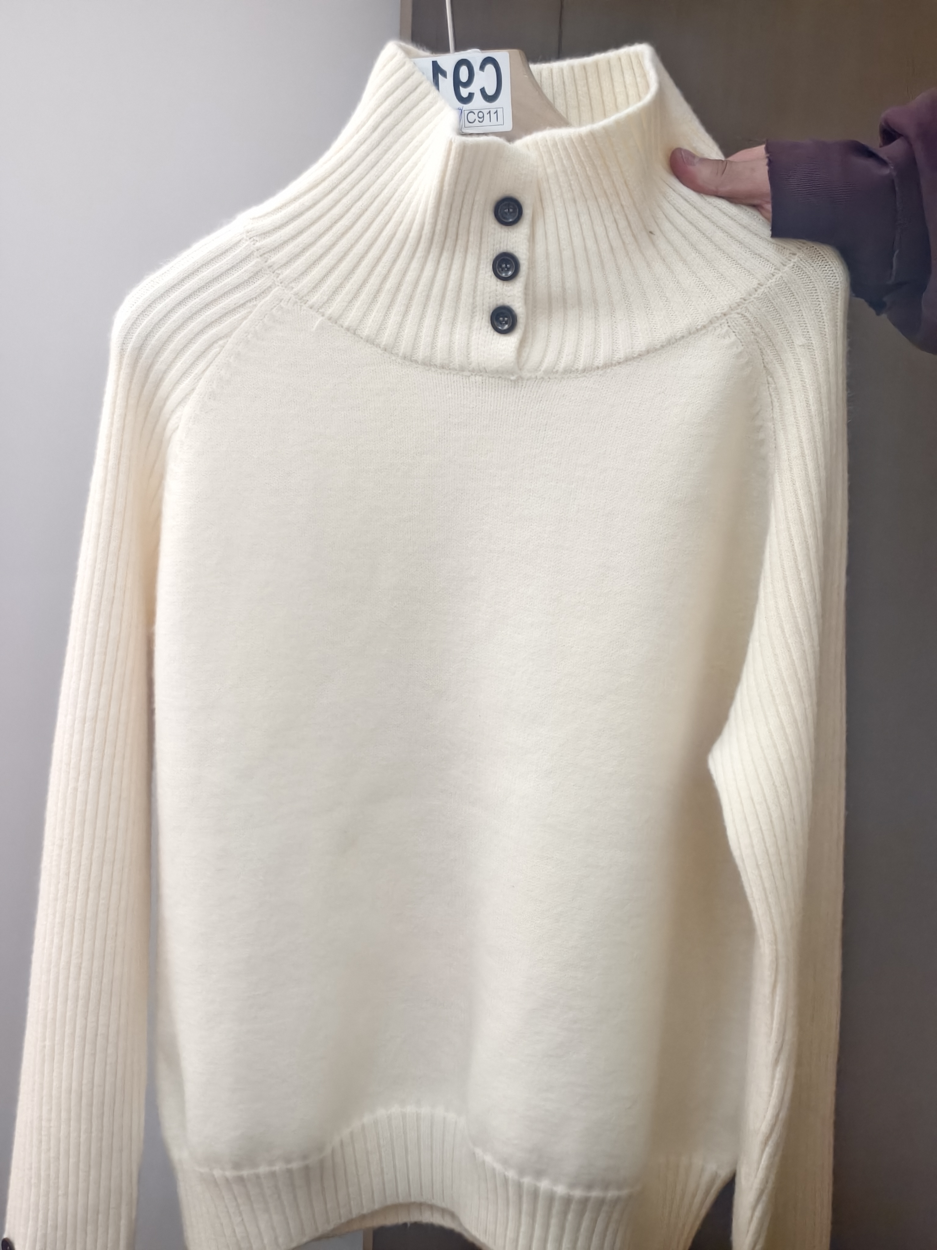 C911【下单无需备注均码】休闲开衫厚款高领秋季毛针织衫