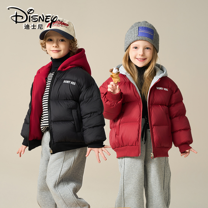 Disney/迪士尼儿童双面穿羽绒服冬穿加厚连帽羽绒服外套XMT4SU869