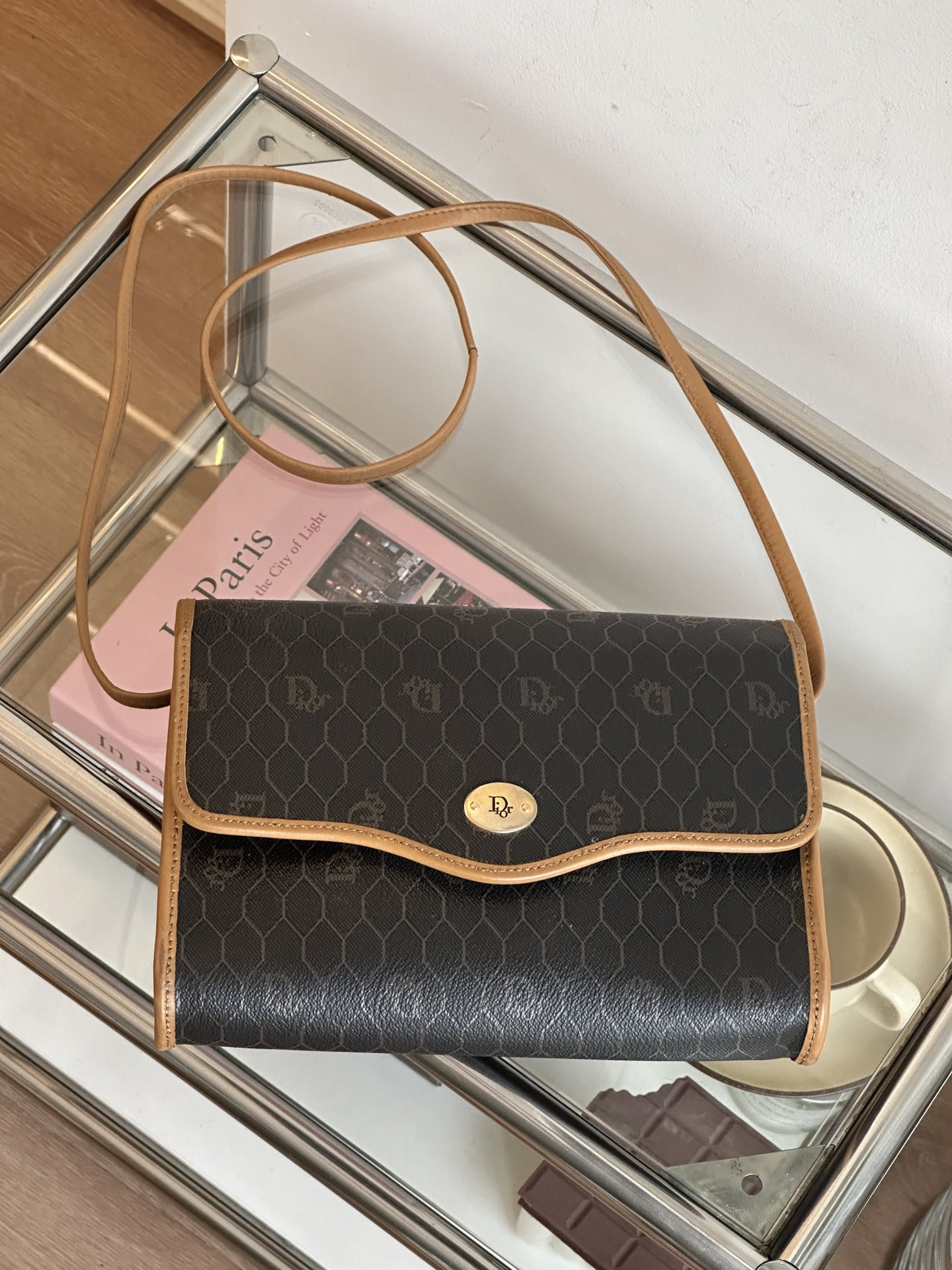 95新 DIOR/迪奥 迪奥老花斜挎包