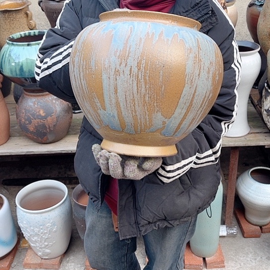 紫砂花盆高度27口径18