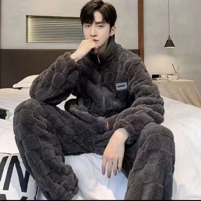 珊瑚绒秋冬睡衣套装棉衣套装家居服