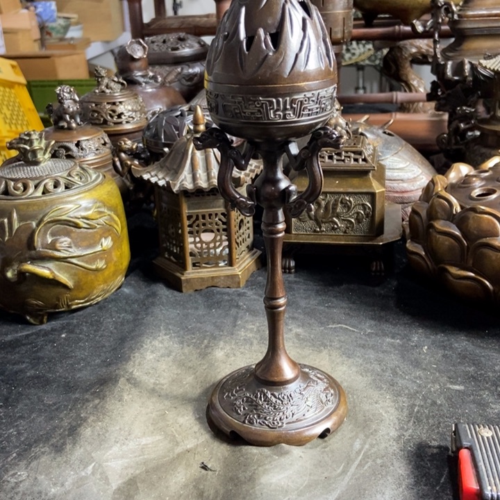 准****鱼铜器工艺品摆件香炉摆件