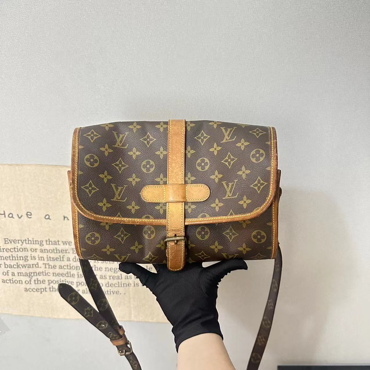95新 LouisVuitton/路易威登 古登中古/lv腰鼓包/斜跨包/单肩包