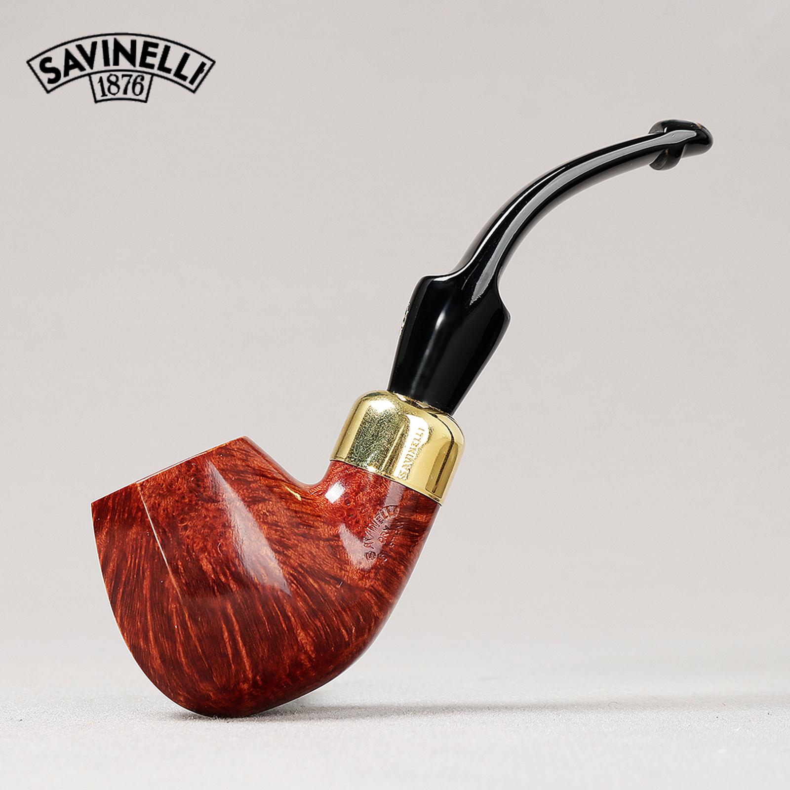 意大利沙芬SAVINELLI 2003年全新老斗 光面牛头直斗 石楠木烟斗