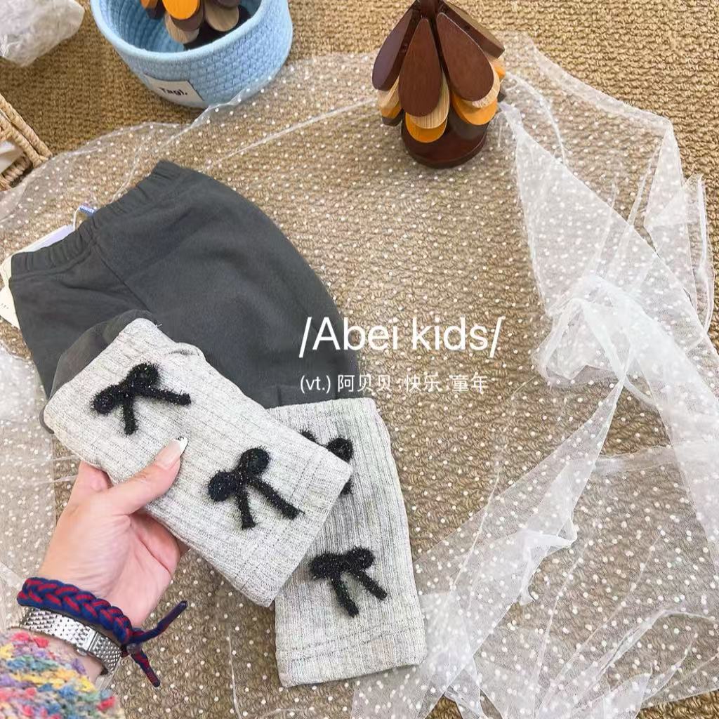 【K9】波妞蝴蝶结打底裤加绒童装