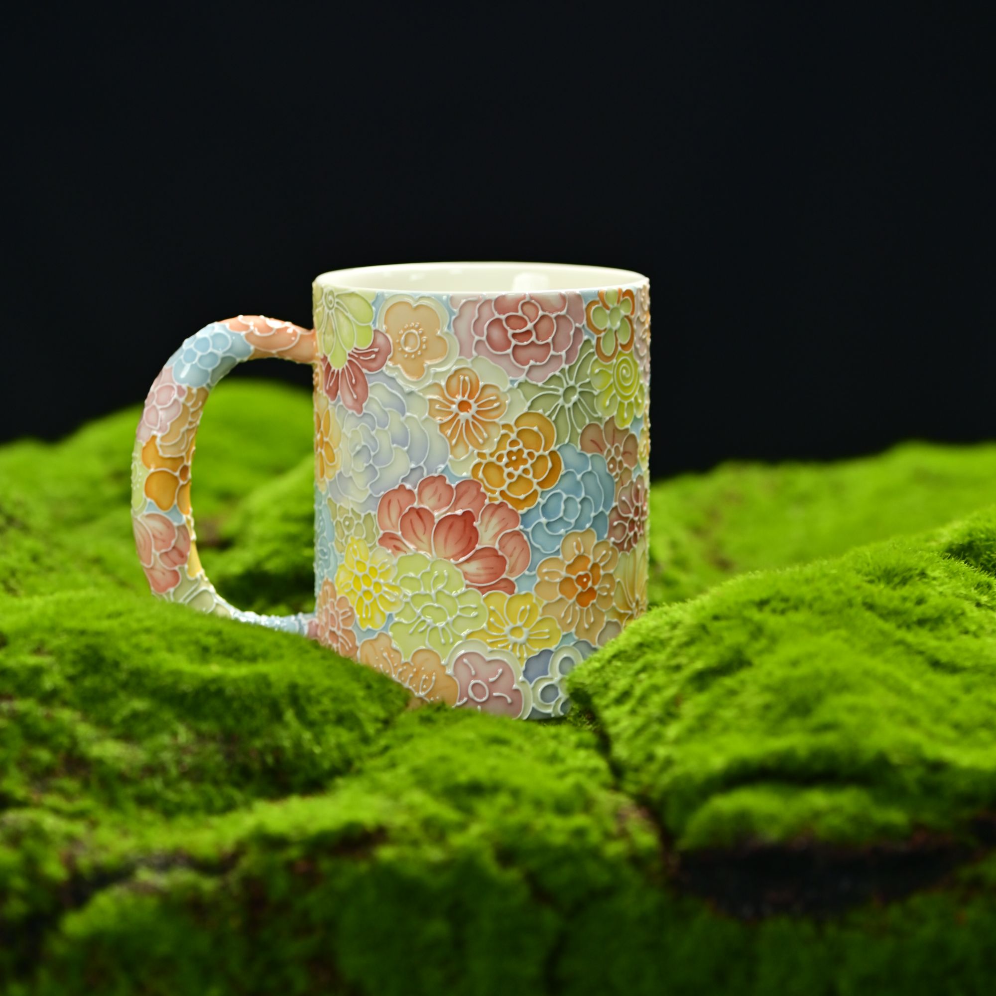 景德镇手工手绘高温釉下彩陶瓷杯012