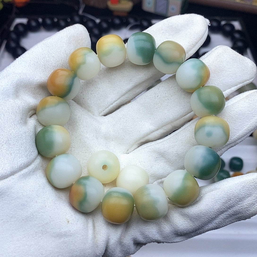 菩提根/象牙果手串卡15.8 半壁 全品 不退换