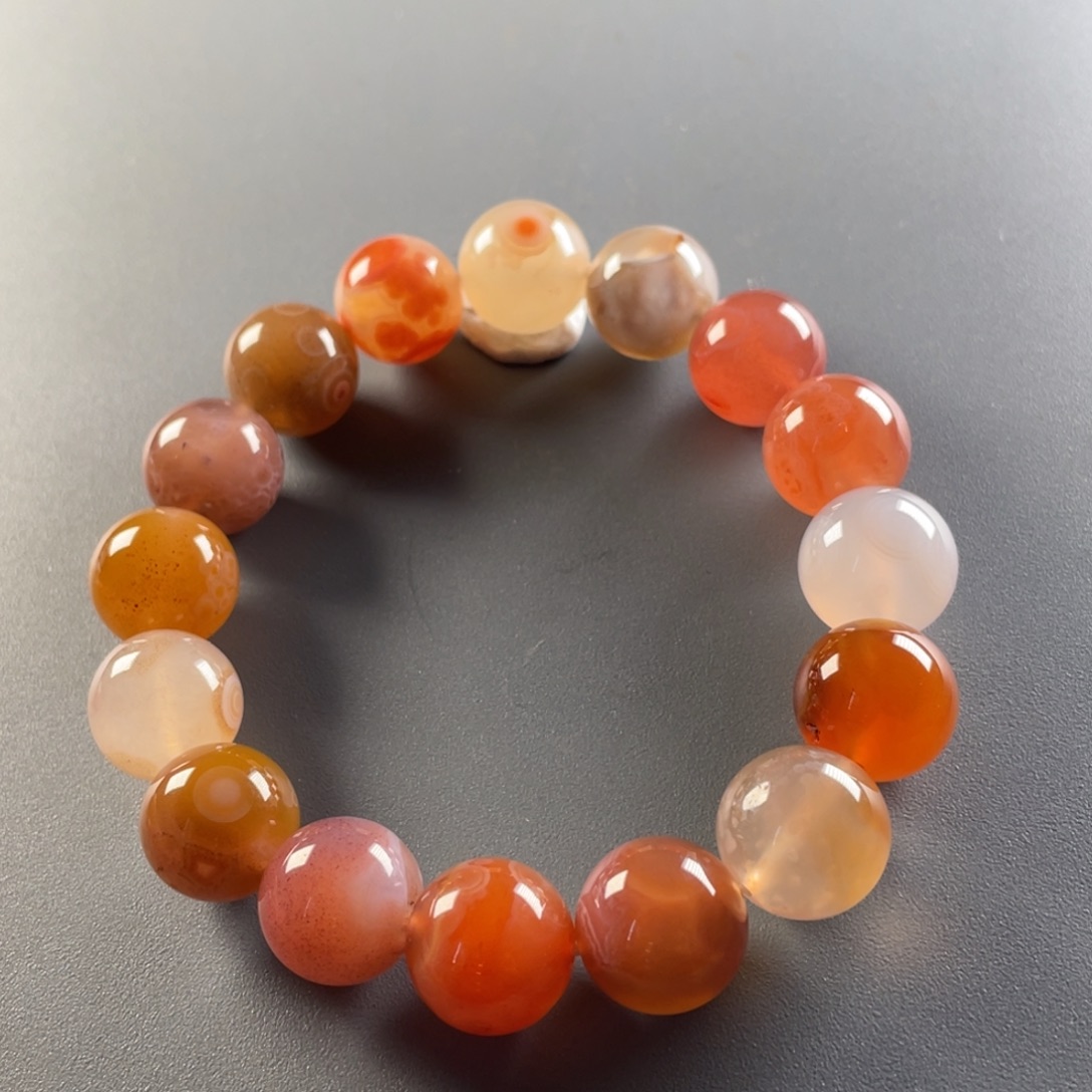 南红玛瑙未镶嵌天然原矿保山蒲票多宝单圈