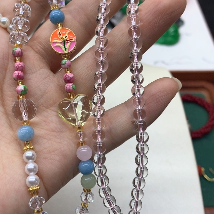 合金颈饰玛瑙/玉髓吊坠