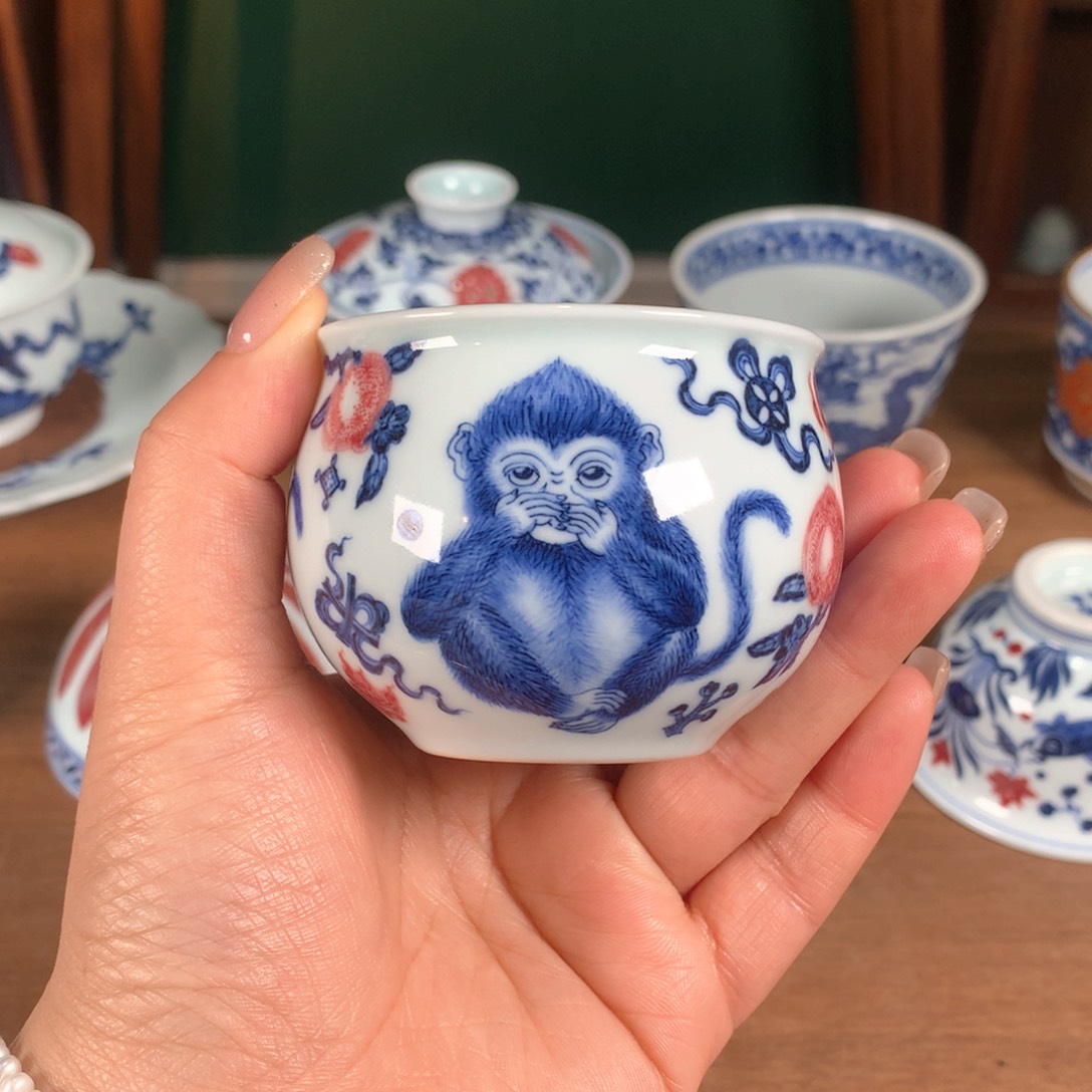 阳春白雪 青花釉里红