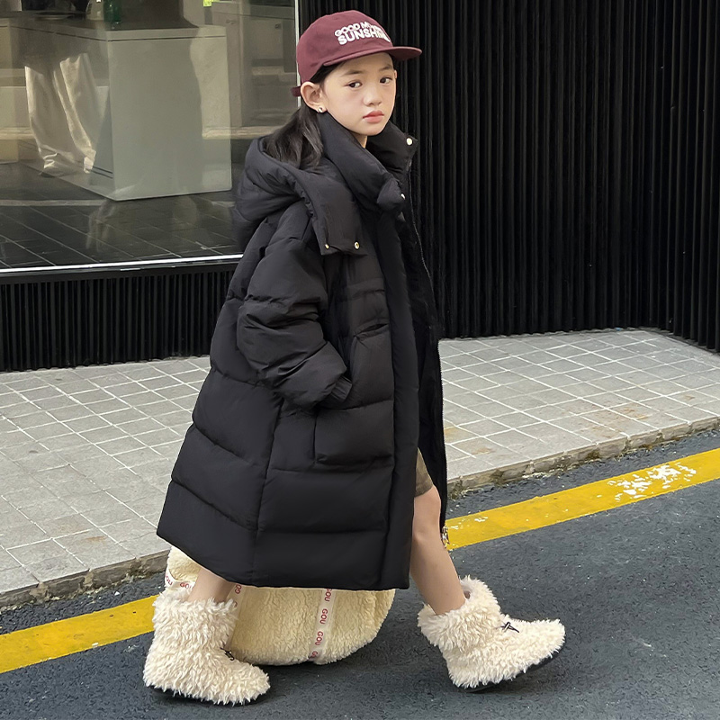 实体反季清仓儿童羽绒服童装女童中大童加厚外套时尚休闲冬季保暖