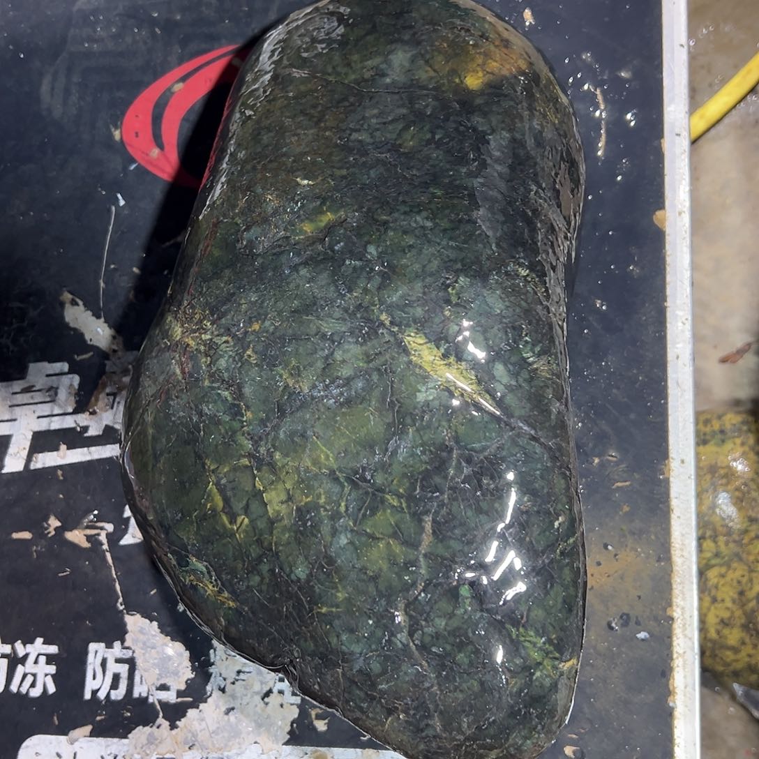 未镶嵌蛇纹石玉西藏藏玉药王石户*