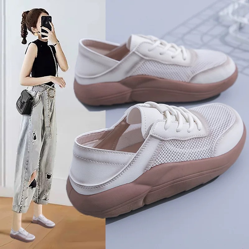 Ou Shi Yuan/欧诗媛秋冬网面百搭学生板鞋小白鞋CR602