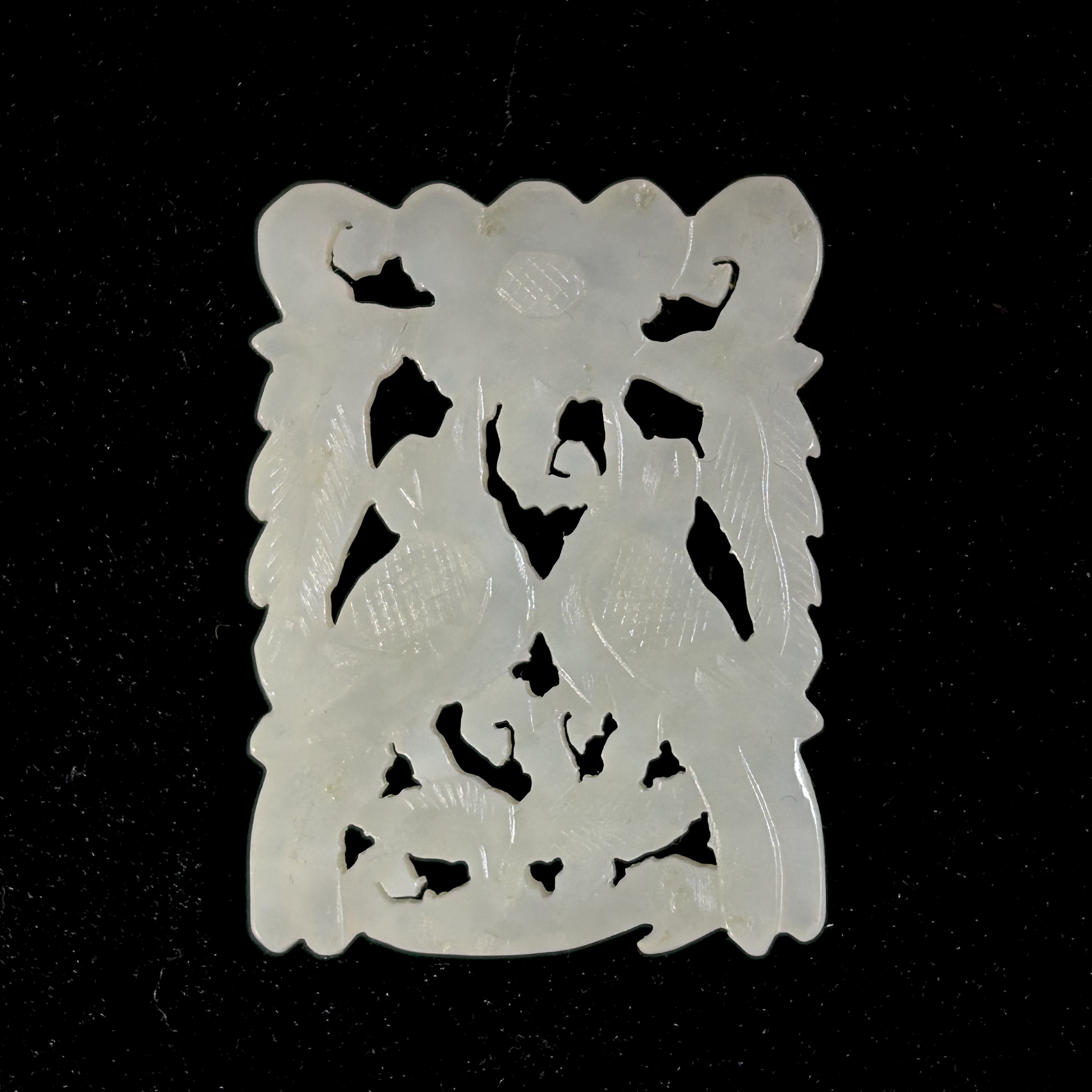 和田玉玉镂雕双雁佩 GS2672