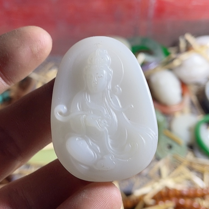 和田玉（糖玉）挂件未镶嵌