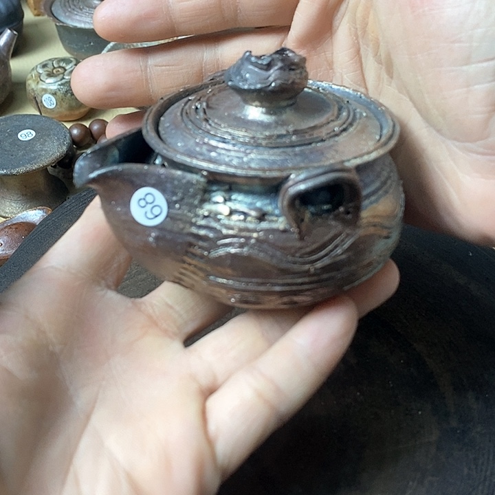 杯手工粗陶、柴烧茶器