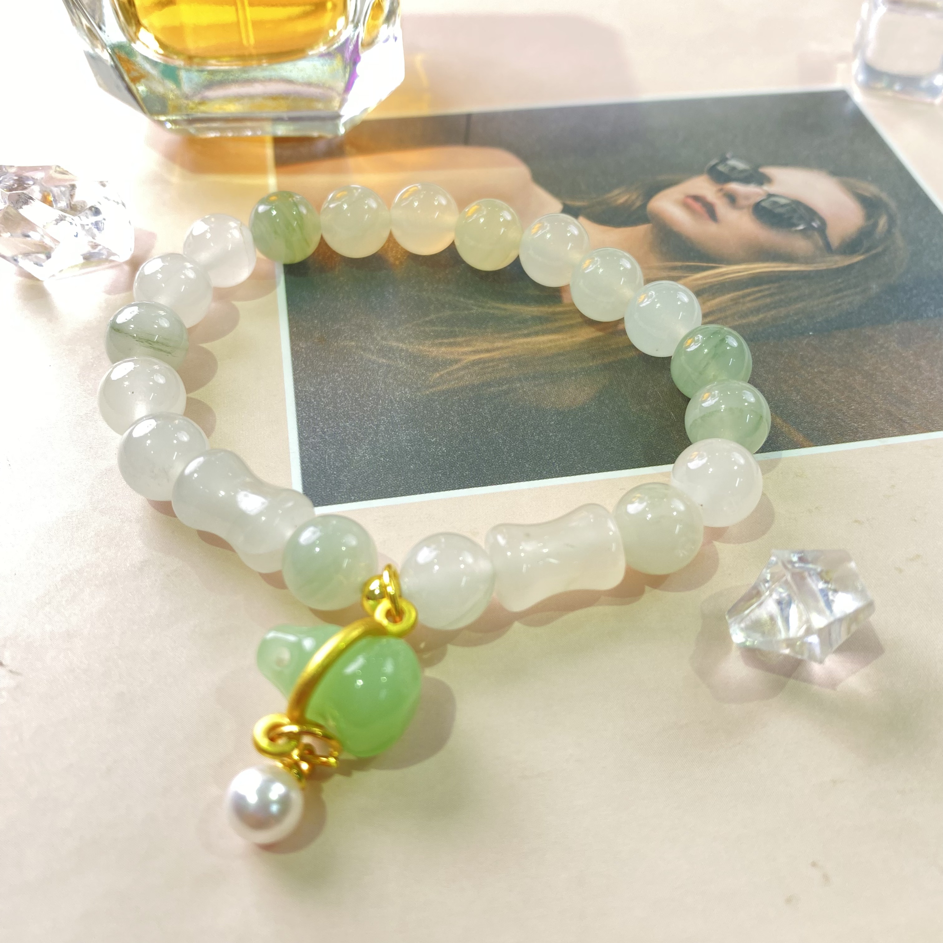 天山翠卡8手链圆珠单圈多圈素圈设计定制多样性发其一YD1033