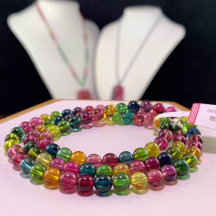 双色碧玺手链未镶嵌