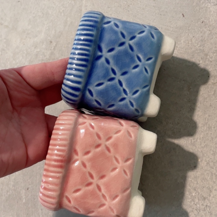 陶瓷7.5*7.5 半手工花盆浮力炸