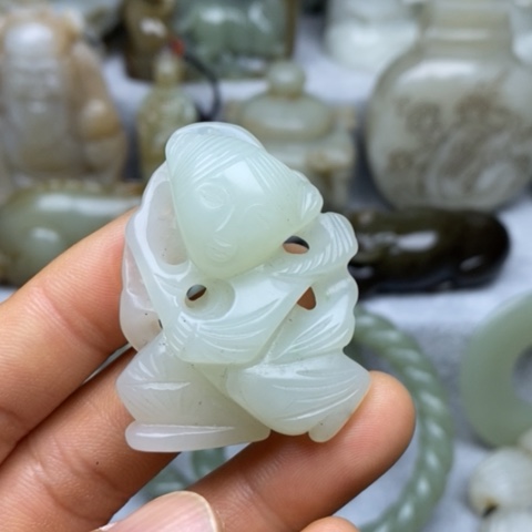 和田玉挂件把件摆件未镶嵌