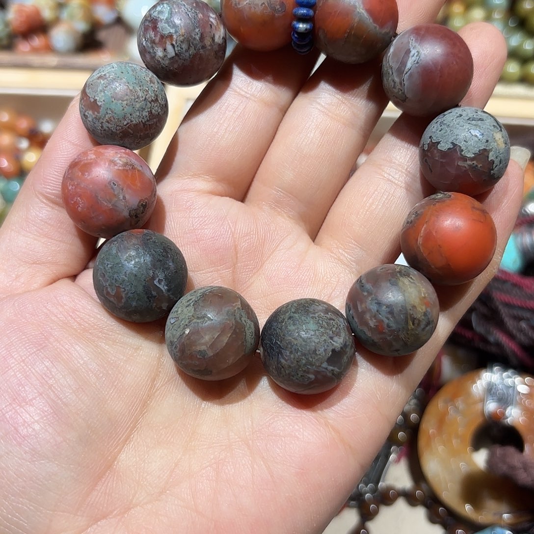 南红玛瑙合金手镯原创