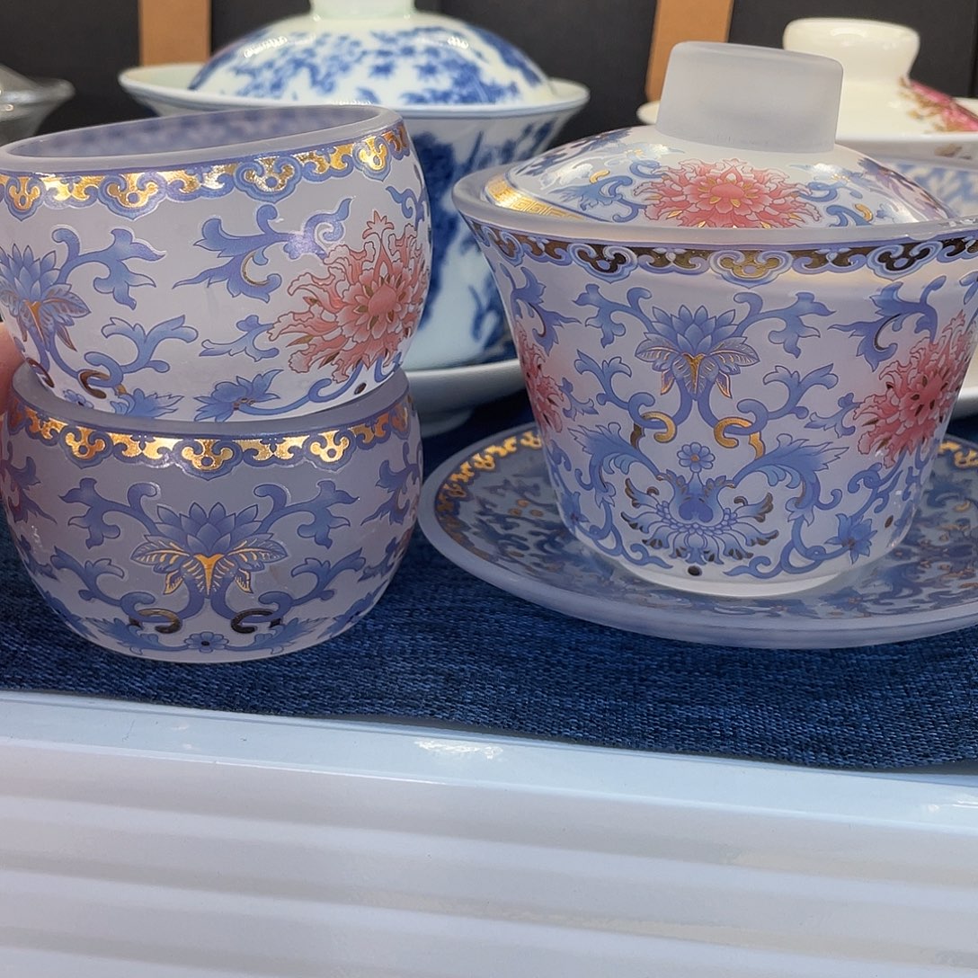 陶景德陶瓷盖碗茶具