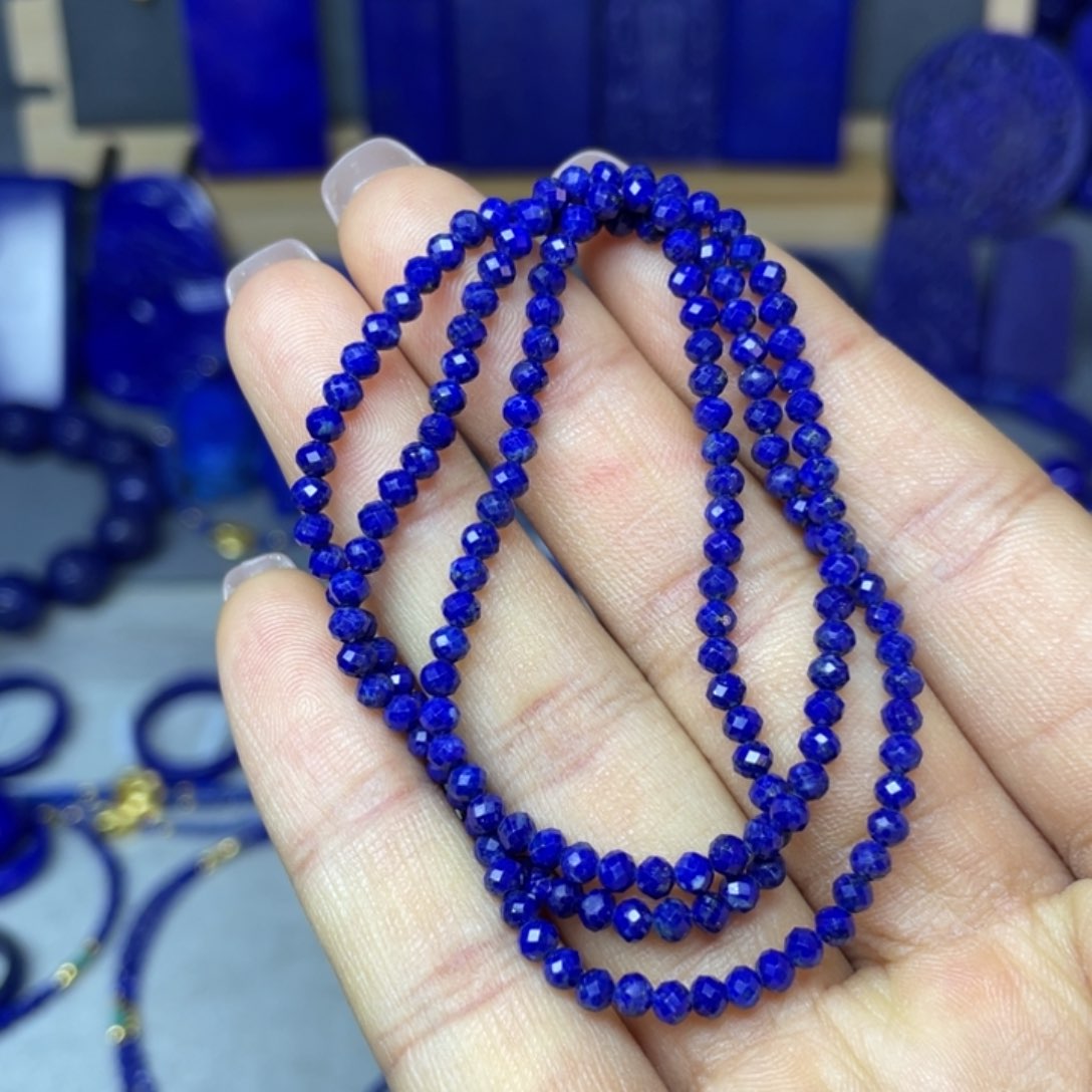 青金石3mm项链未镶嵌