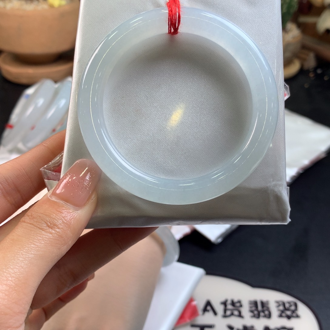翡翠未镶嵌手镯54圈口