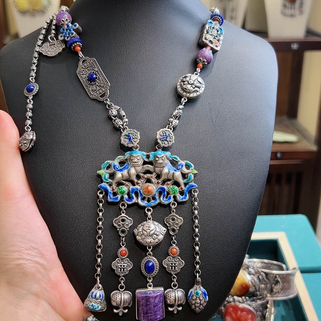 查罗石项链未镶嵌项链