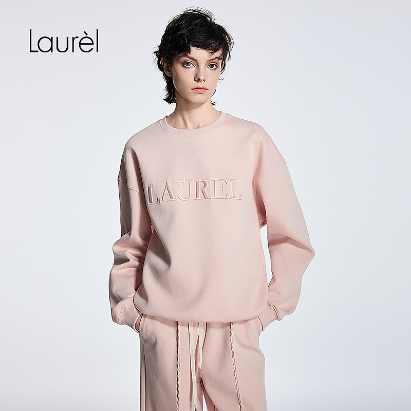【晨粉专享】Laurel25秋新款宽松休闲卫衣女LWD366Z005DX
