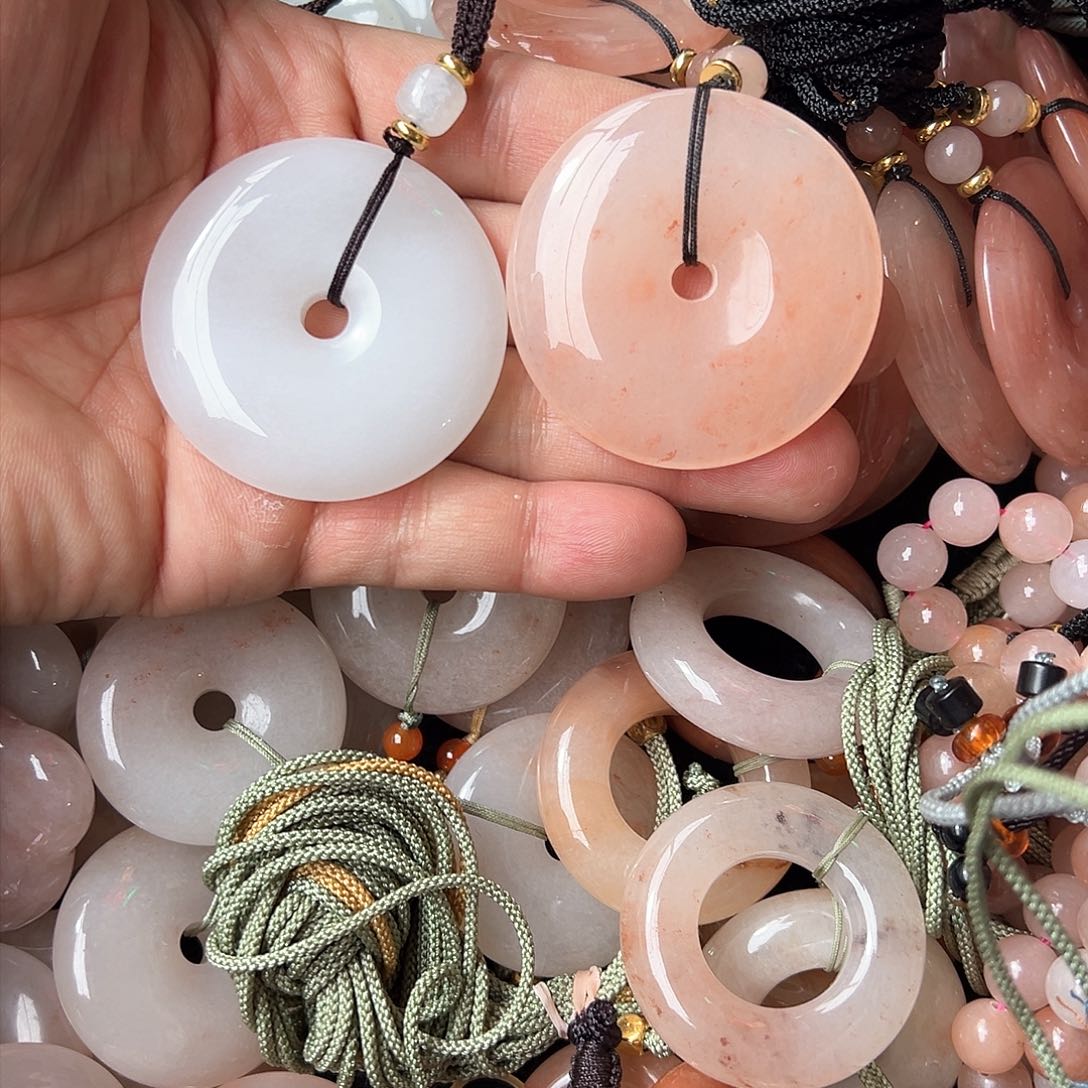 石英质玉手镯未镶嵌大平安扣备注颜色