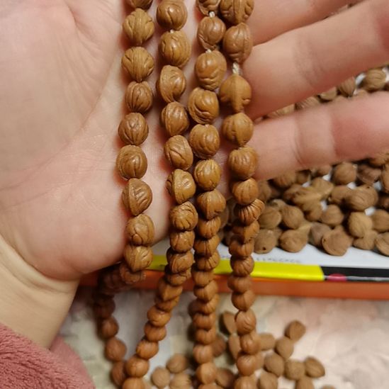 号***图木质类纯野生原生态龙纹脖挂108