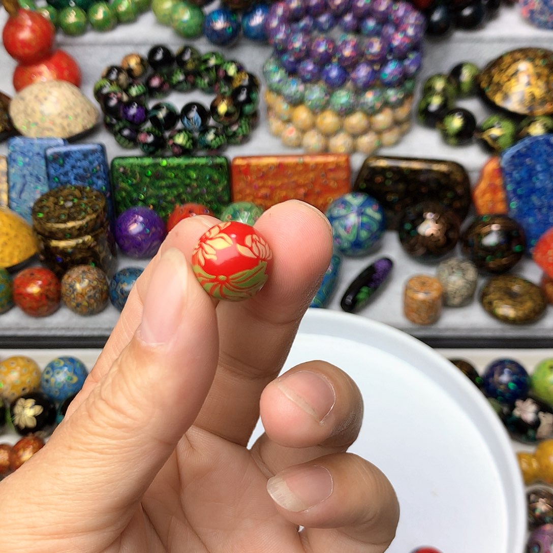 草*酱一颗1.5漆画珠第二单特惠