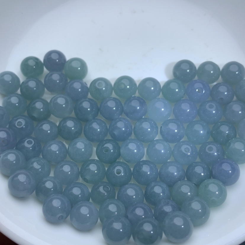 【闪购商品】翡翠手链未镶嵌卡7冰蓝10颗