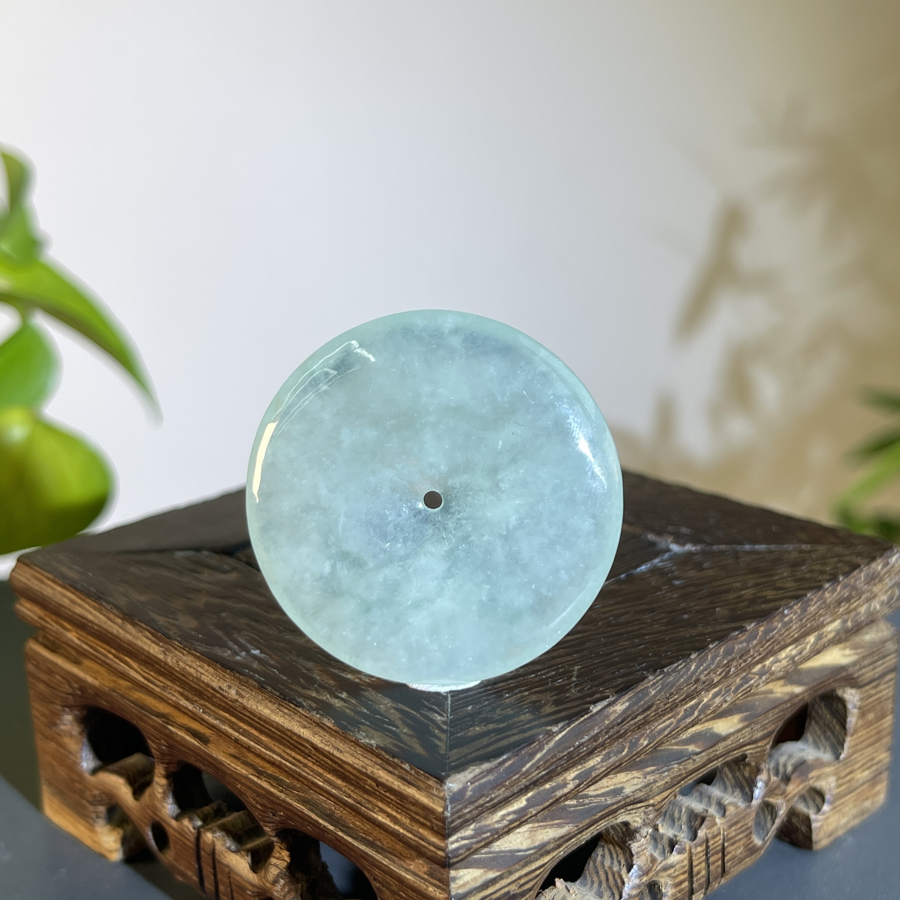 JTB21-180 天然缅甸A货翡翠  平安扣