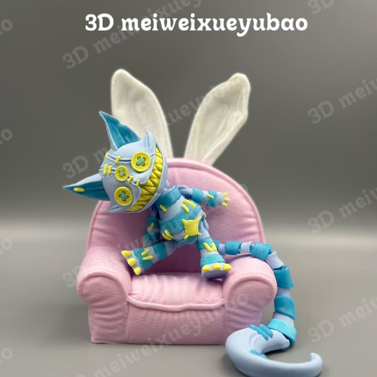 鳕鱼堡3D打印小玩具（柴郡猫）不含底座