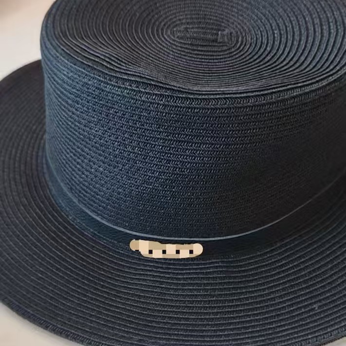 草帽平顶夏季帽子春季度假风草帽女士沙滩帽礼帽白色太阳帽