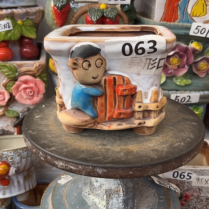 粗陶材质多肉花盆