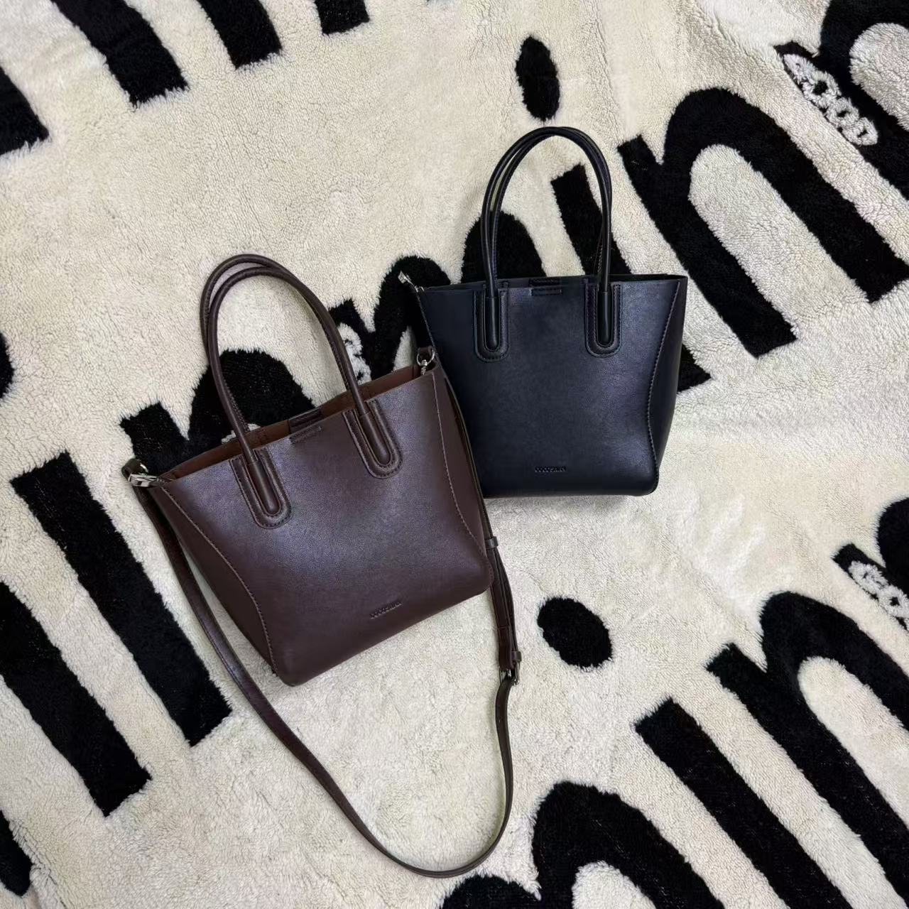 2024经典百搭菜篮子手拎单肩斜挎桶包真皮复古休闲女士包2359韩版